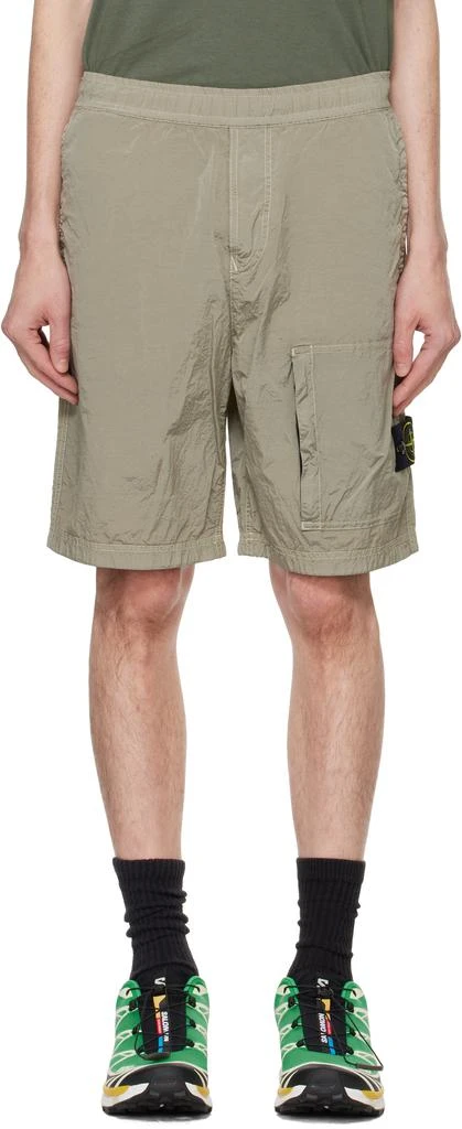 Stone Island Beige L0219 Nylon Metal ECONYL Shorts 1