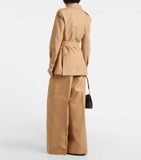 Max Mara Pacos belted cotton canvas jacket 3