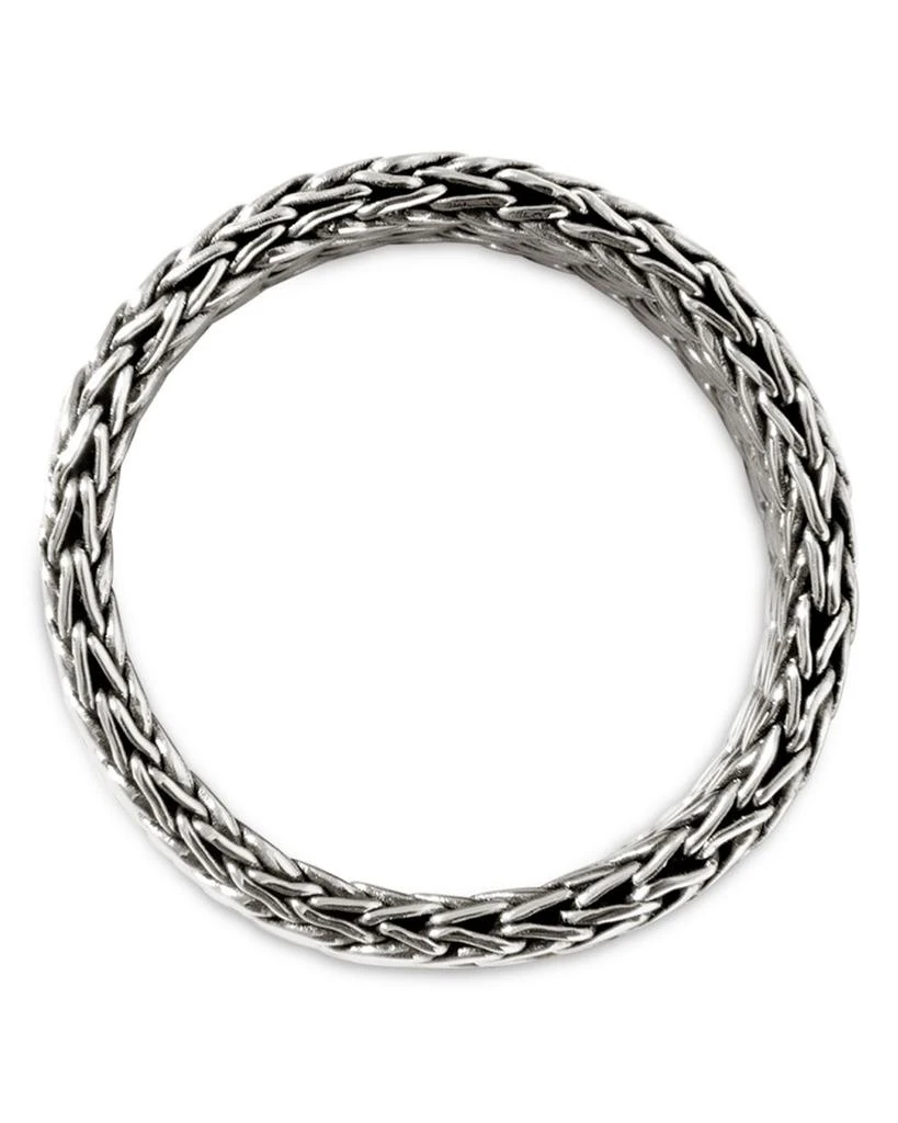 John Hardy Sterling Silver Icon Diamond Multirow Weave Ring 5