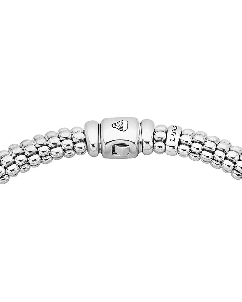LAGOS Sterling Silver Black Caviar Diamond & Ceramic Station Necklace, 16" 4