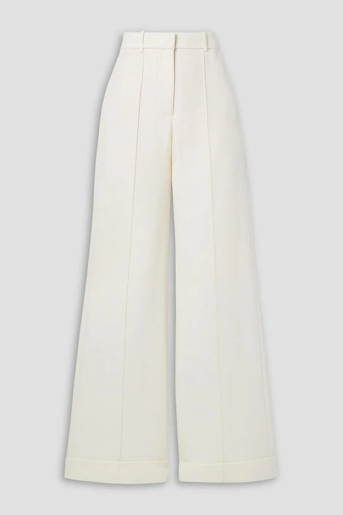 ADAM LIPPES Wool and silk-blend wide-leg pants 1