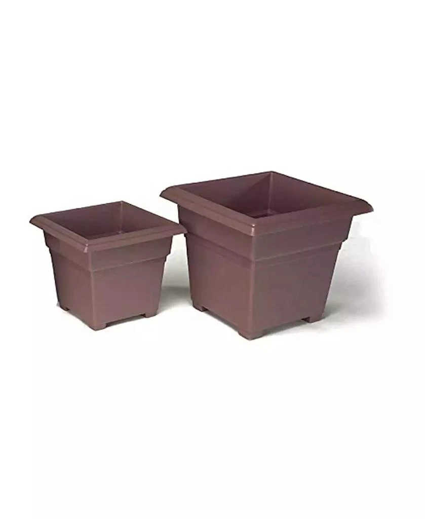 Novelty Countryside Square Tub Planter Brown 14 Inch 2