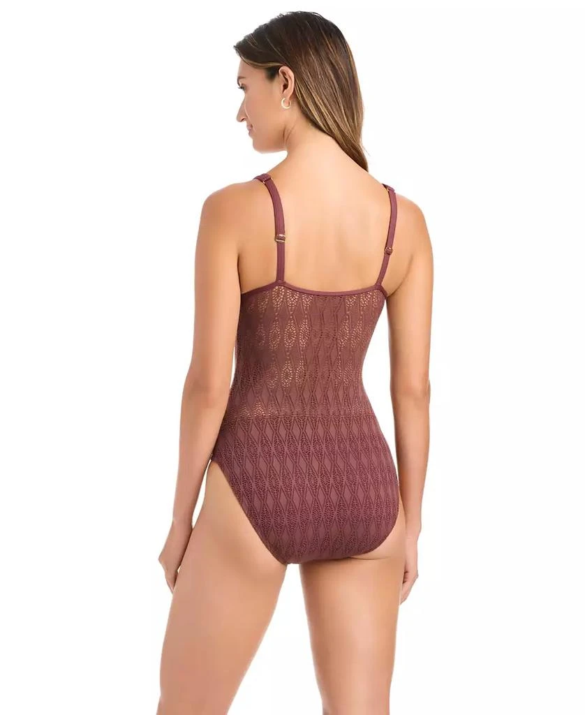 Bleu Rod Beattie Women's Sunkissed Crochet Over-The-Shoulder Swimsuit 3