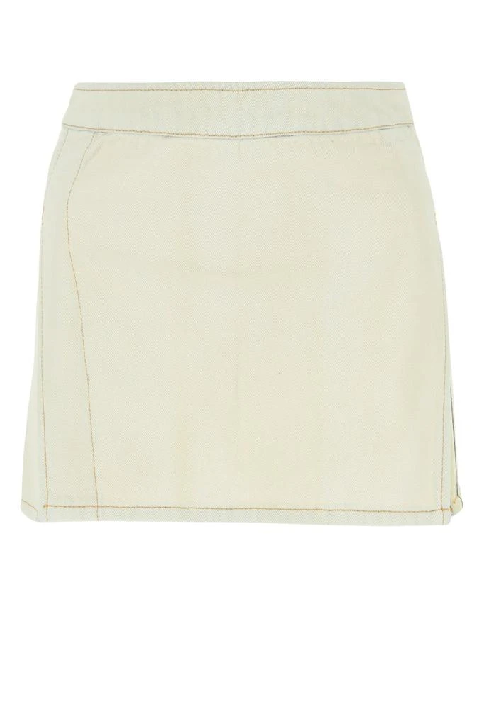 Palm Angels Palm Angels Logo-Patch Denim Mini Skirt 1