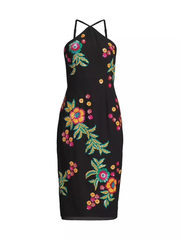 Floral Sequin Halter Midi-Dress  On Sale Now with Up to 61% Off | Discover  Exclusive Deals & Savings at BeyondStyle  Authentic Liv Foster women's| halter|floral|dresses|midi-length|sleeveless|Women's|sheath|contemporary| sequin|women's apparel with ...