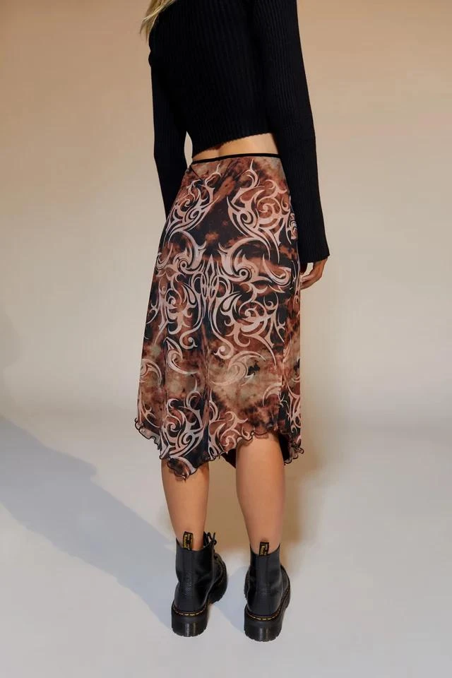 Urban Outfitters UO Hanky Hem Mesh Midi Skirt 2