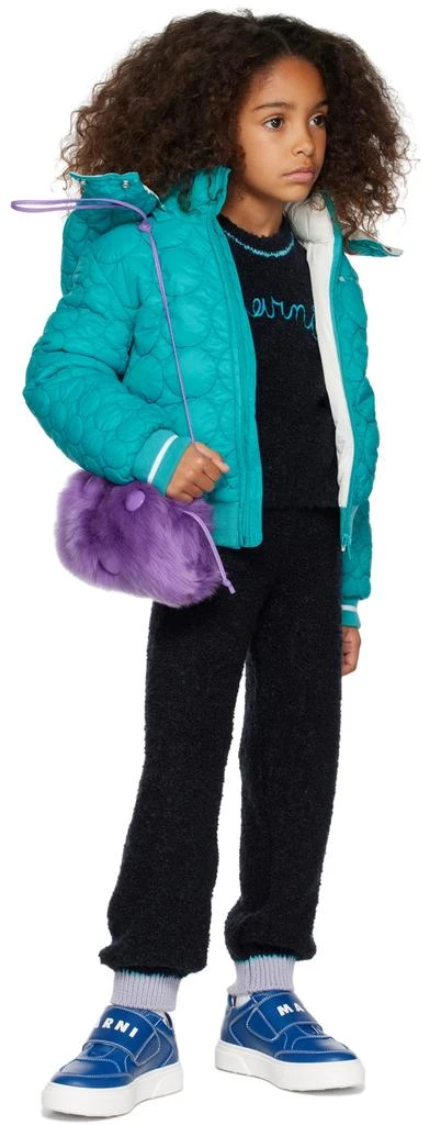 Marni Kids Navy Embroidered Lounge Pants 4