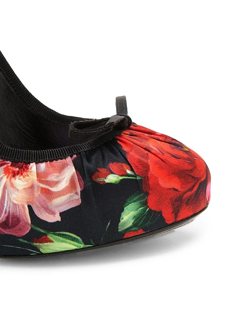 Dolce 
Gabbana Rose Satin 130MM Slingback Pumps 5