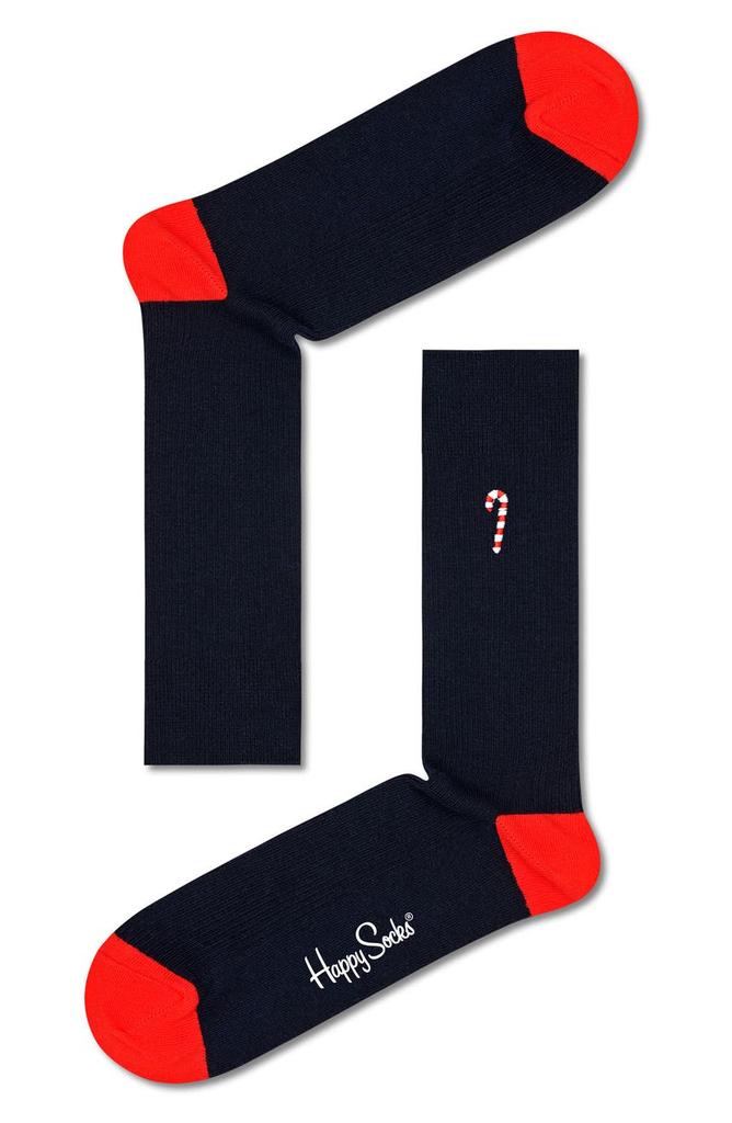 Happy Socks 2-Pack Candy Cane Cocoa Crew Socks Gift Set