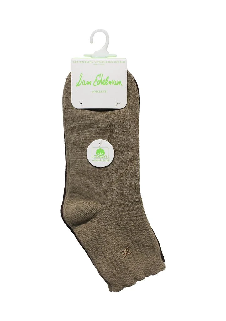 Sam Edelman 3 Pack Texture Cotton Anklet 3