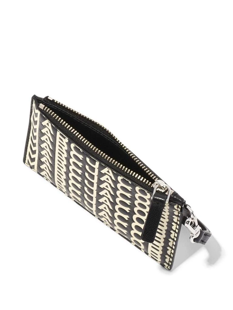 Marc Jacobs THE MONOGRAM LEATHER TOP ZIP WRISTLET WALLET 5