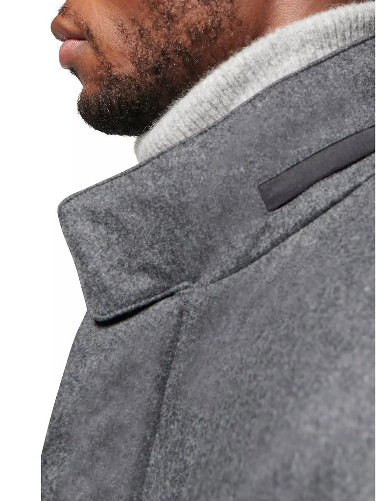 Norwegian Wool Stretch Hooded Slim-Fit Car Coat 5