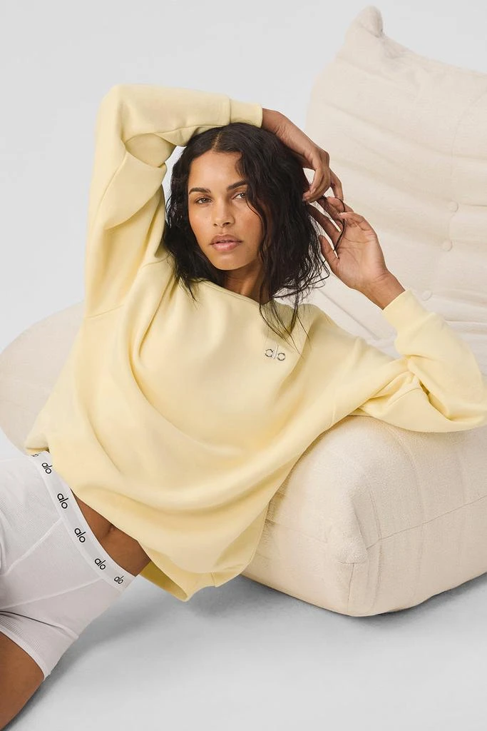 Alo Accolade Crew Neck Pullover - Lemon Ice 3