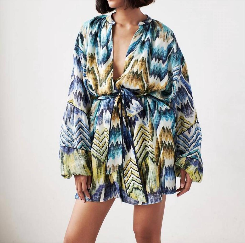 CHUFY Pia Mini Dress In Calvi Blue