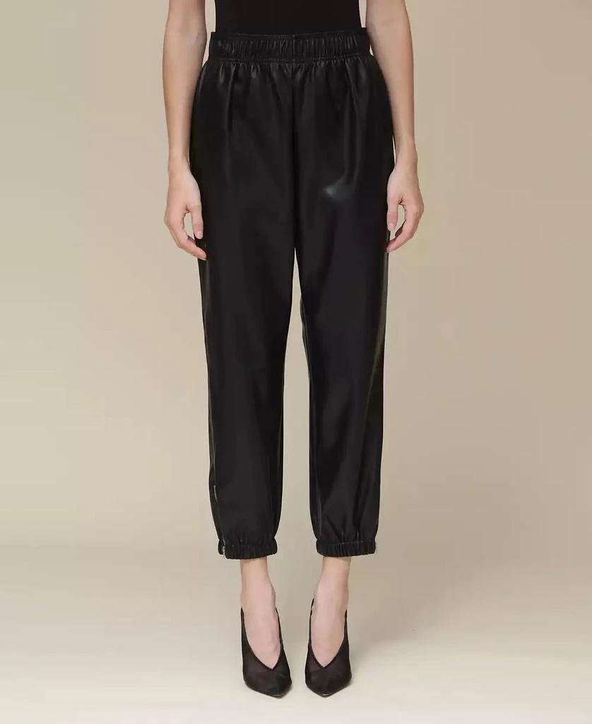 Avec Les Filles Women's Faux-Leather Joggers 1