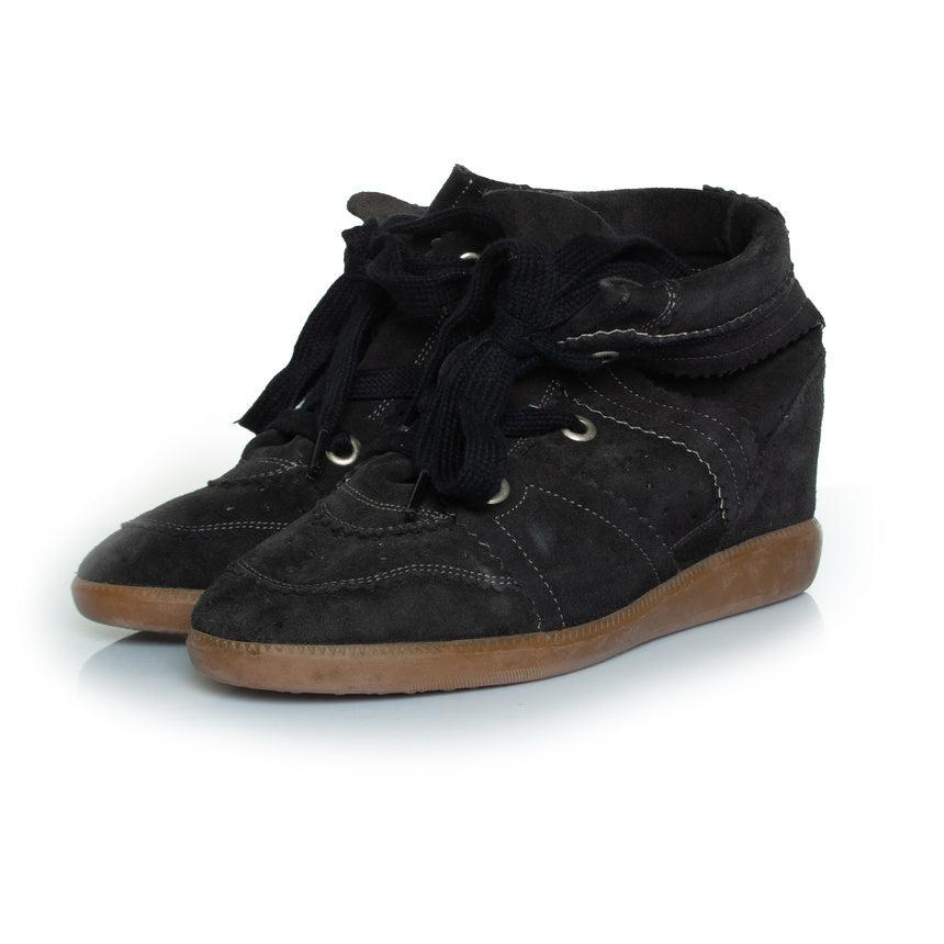 Isabel Marant bobby suede trainers in black
