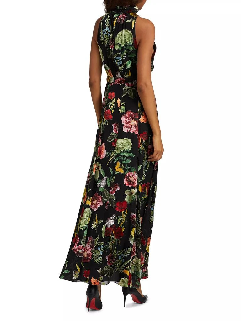 Alice + Olivia Dita Floral Halter Gown 5