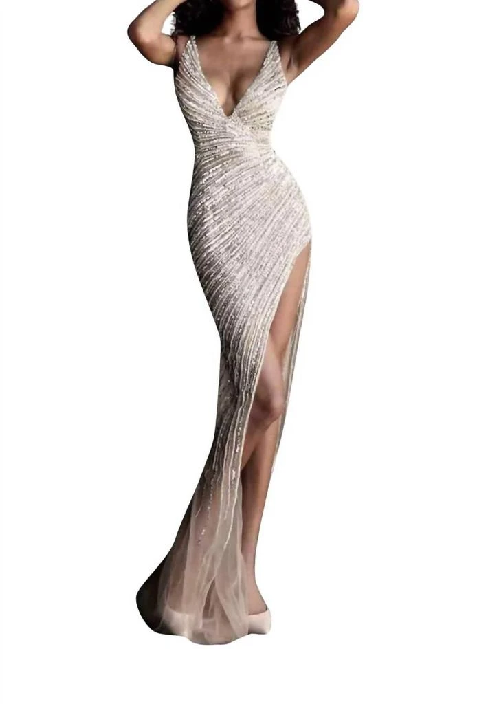 strapless open back dress Jovani 09693 Prom Dress On Sale main image 0