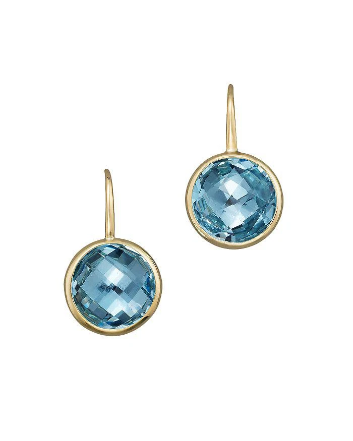 Bloomingdale's Blue Topaz Small Drop Earrings in 14K Yellow Gold - Exclusive 1