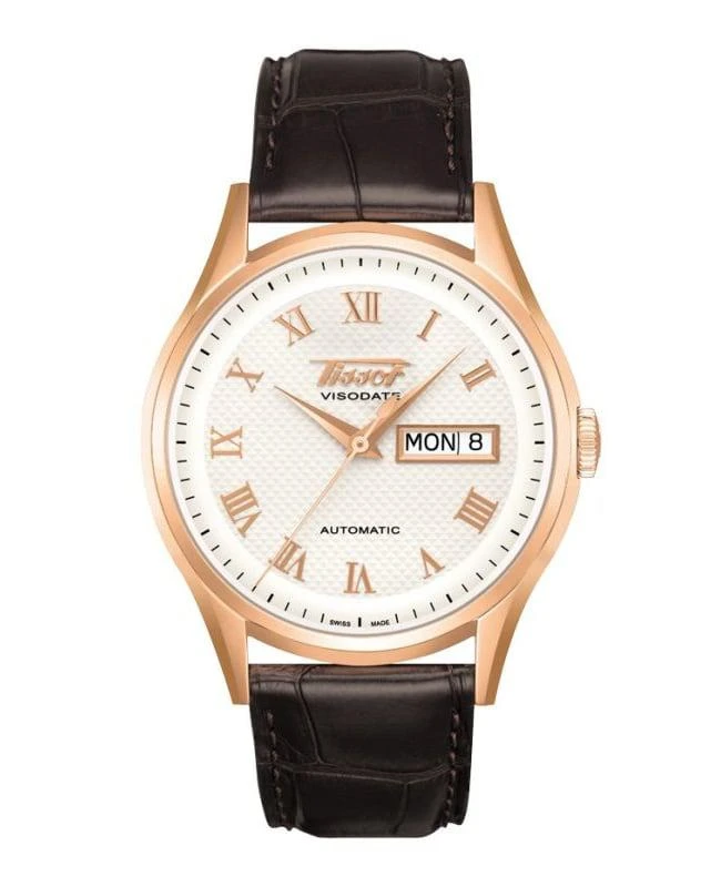 Tissot Tissot Heritage Visodate Automatic Silver Dial Leather Strap Men's Watch T910.430.76.033.00 1