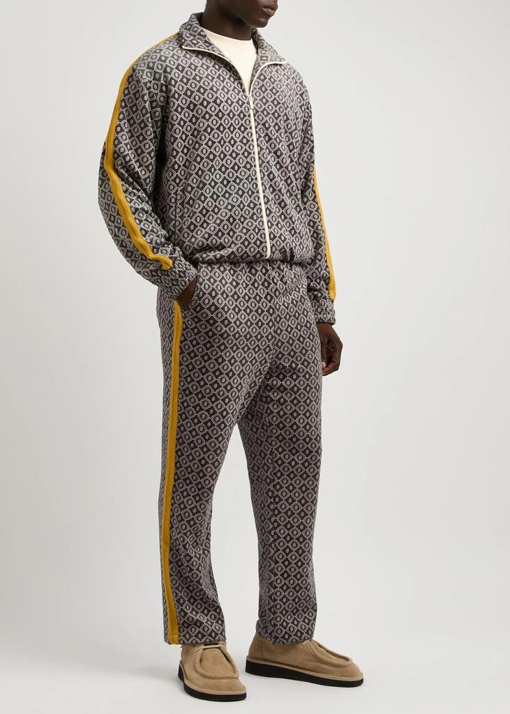 Drôle de Monsieur Monogrammed velour track jacket 4