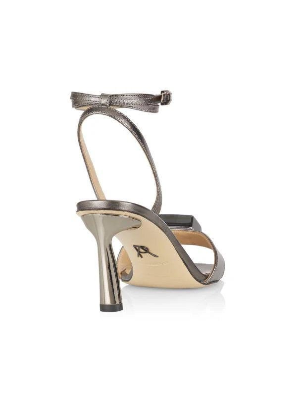 Paul Andrew 75MM Metallic Leather Strappy Sandals 3