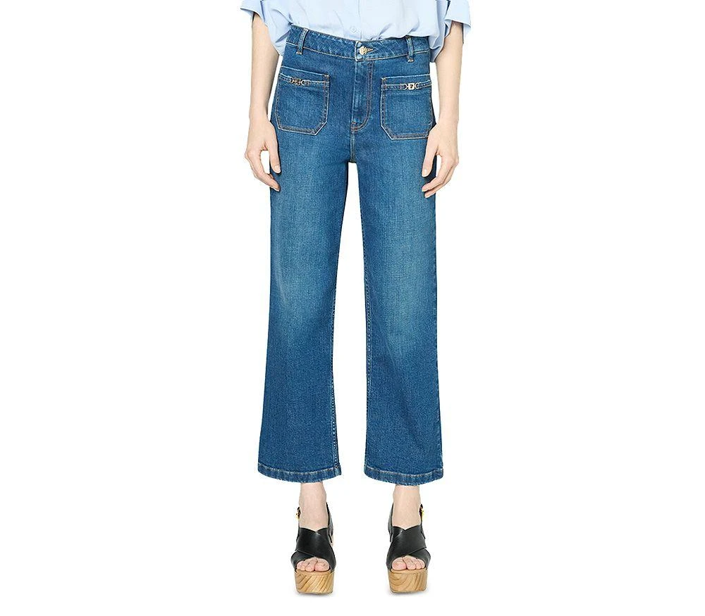 Gerard Darel Lenor Wide Leg Jeans in Blue 1
