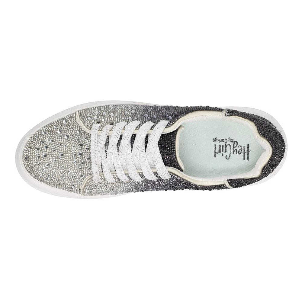 Corkys Bedazzle Rhinestone Lace Up Platform Sneakers 4