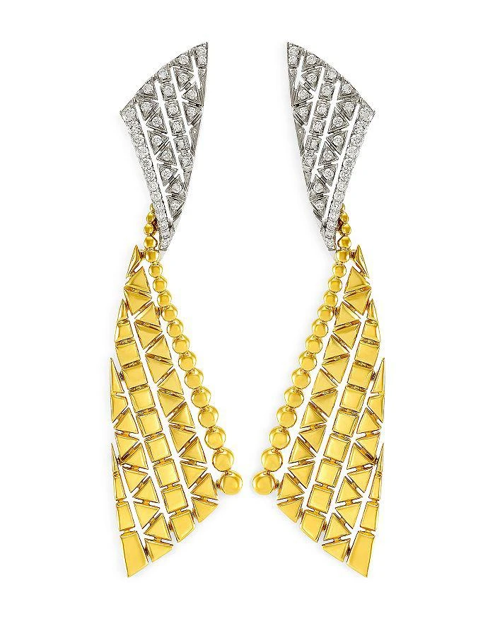 Etho Maria 18K White
Yellow Gold Reflexion Diamond Multirow Statement Earrings