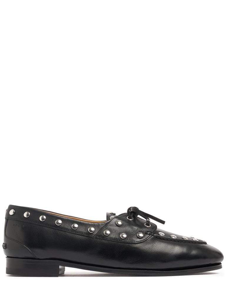 Bally 10mm Pathy Studded Leather Loafers