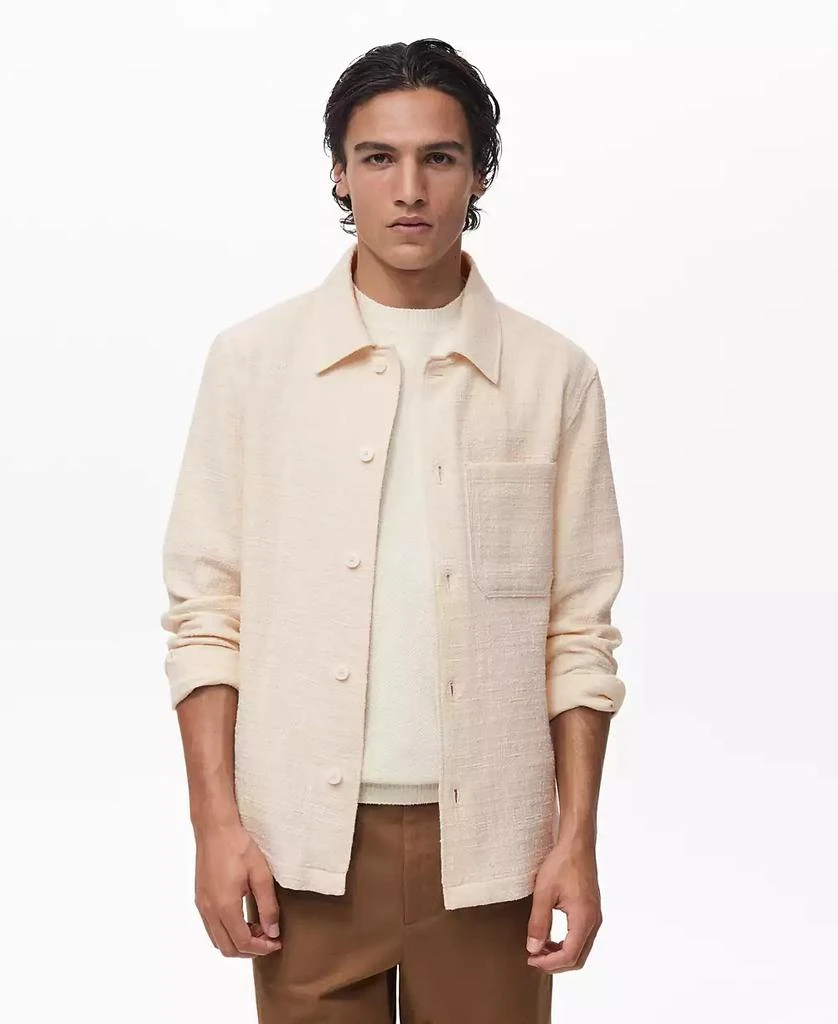 Mango Men's Structured Cotton Overshirt 1