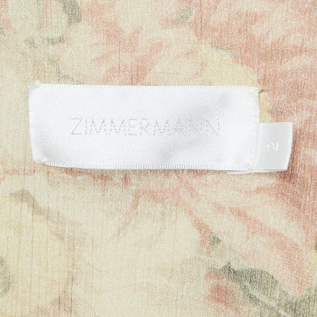 Zimmermann Zimmermann Yellow Floral Silk Maxi Wrap Dress M 4