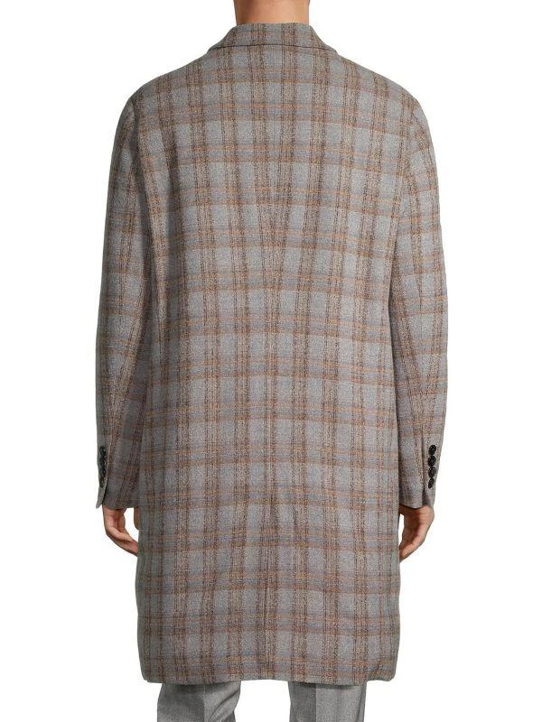 Cardinal of Canada Maine Check Wool-Blend Double-Breasted Coat 2