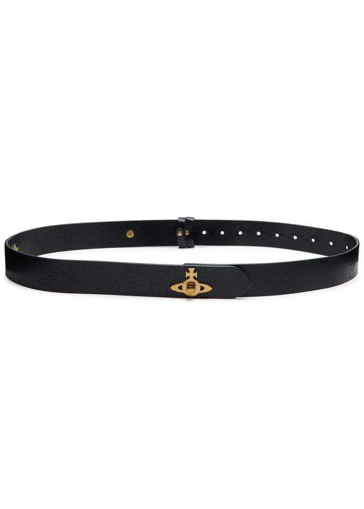 Vivienne Westwood Orb grained leather belt  1