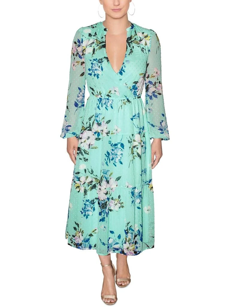 Rachel Rachel Roy Womens Floral Midi Midi Dress 2