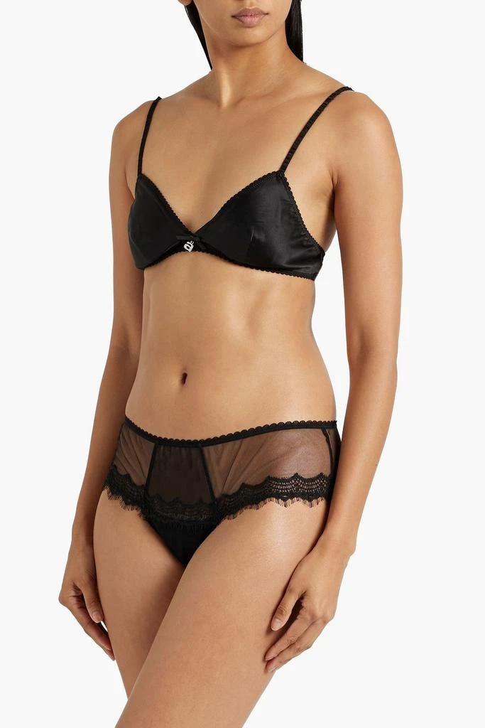 Alexander Wang Embellished silk-satin triangle bra 2