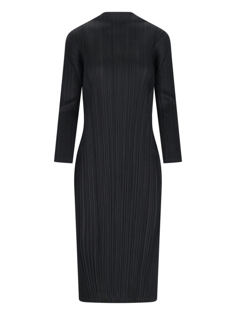 Pleats Please Pleats Please Issey Miyake Pleated Side Slit Midi Dress