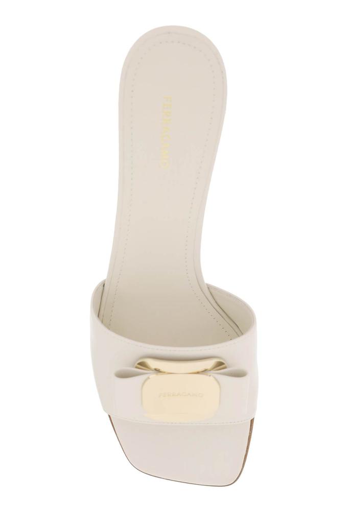サンダル・ミュール SALVATORE FERRAGAMO Ivory Leather Zelie Mules Salvatore Ferragamo zelie mules - Slippers - BeyondStyle