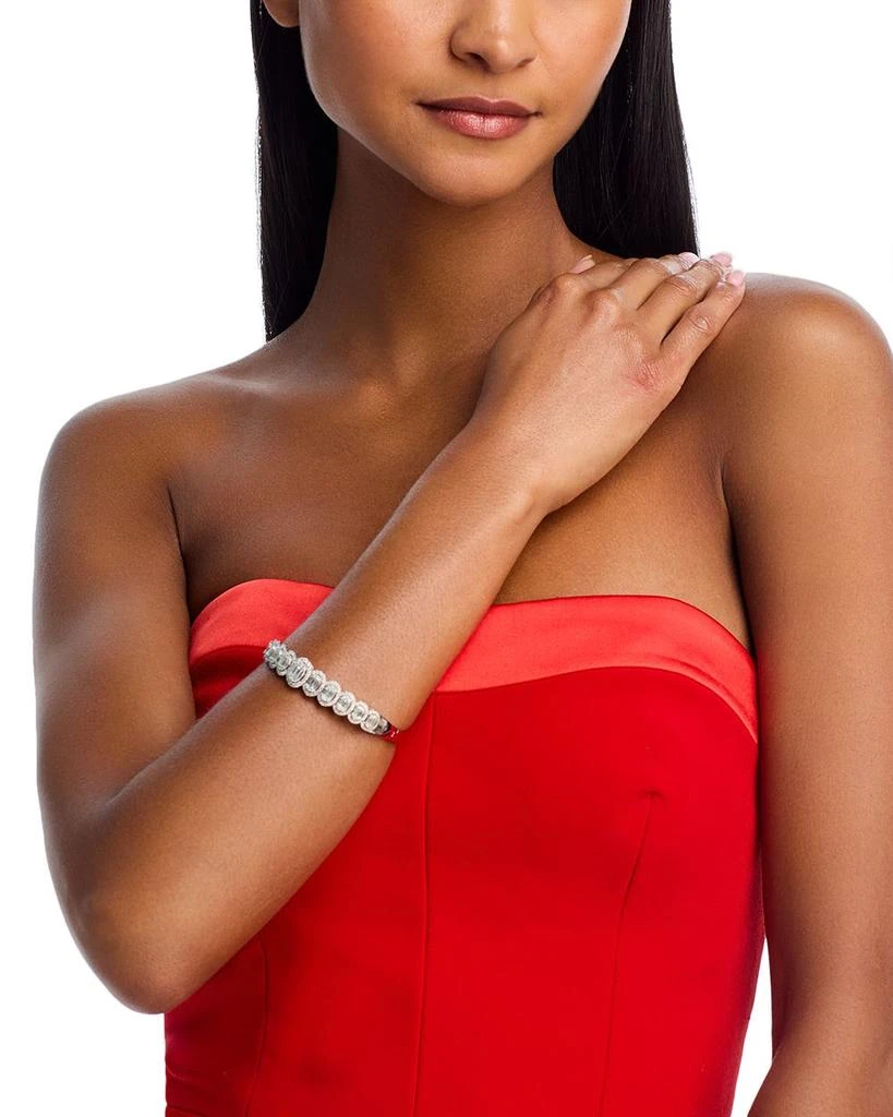 Bloomingdale
s Fine Collection Diamond Oval Mosaic Bangle Bracelet in 14K White Gold, 3.0 tcw 2