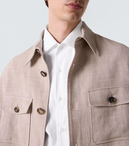 hidden button down collar dress shirt White, Blue And Tobacco Mini Check Twill Hidden Button-down Collar by Dean Rainwater L