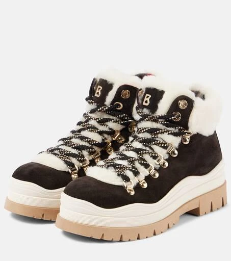 Bogner Arosa shearling-lined suede lace-up boots 4