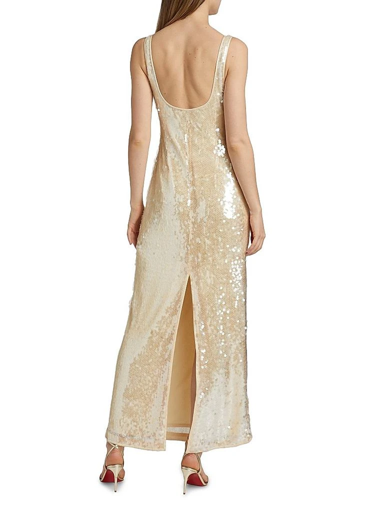 slim fit dress slacks Milly Raz Metallic Rib Fringe Dress - Gold