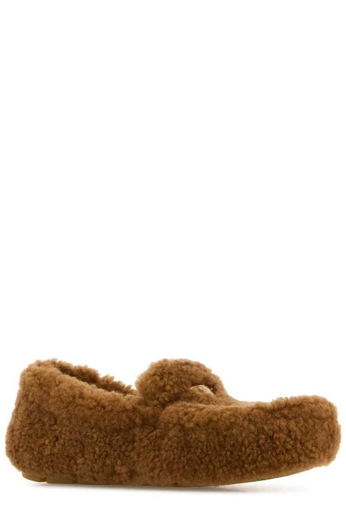 Prada Prada Logo Plaque Round Toe Loafers 2