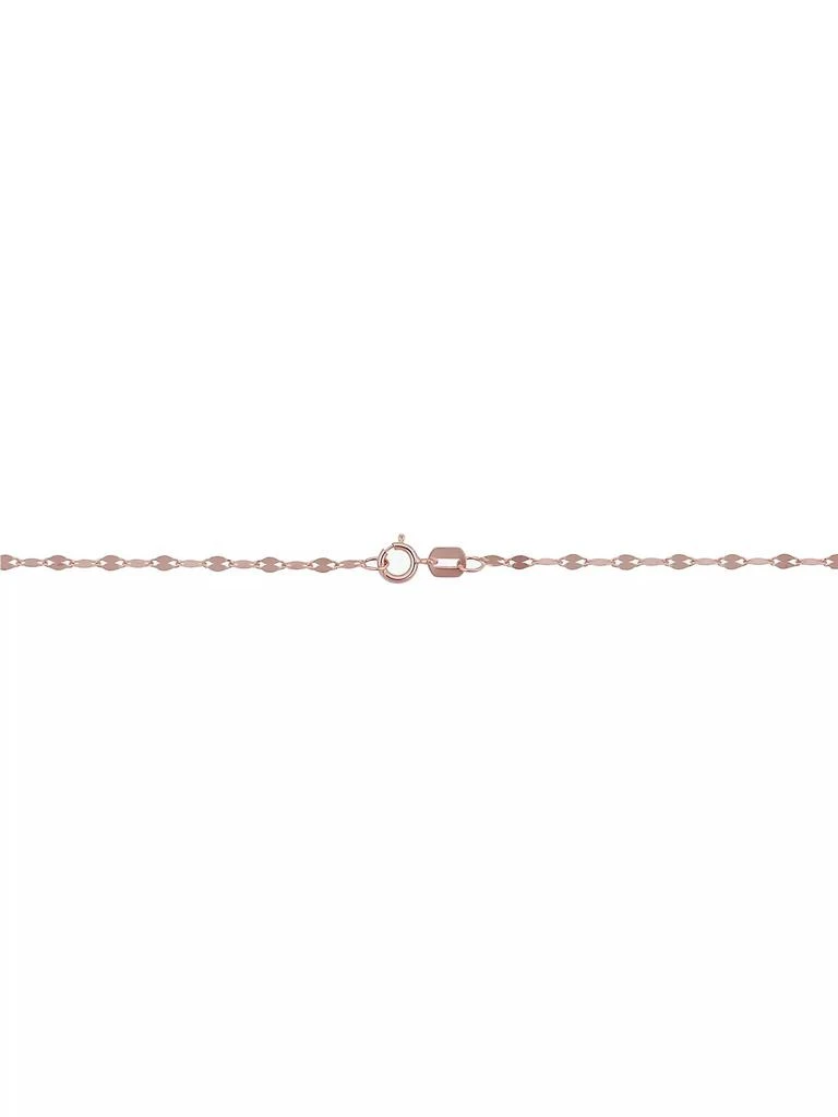 Oradina 14K Rose Solid Gold Cabaret Chain Necklace 2