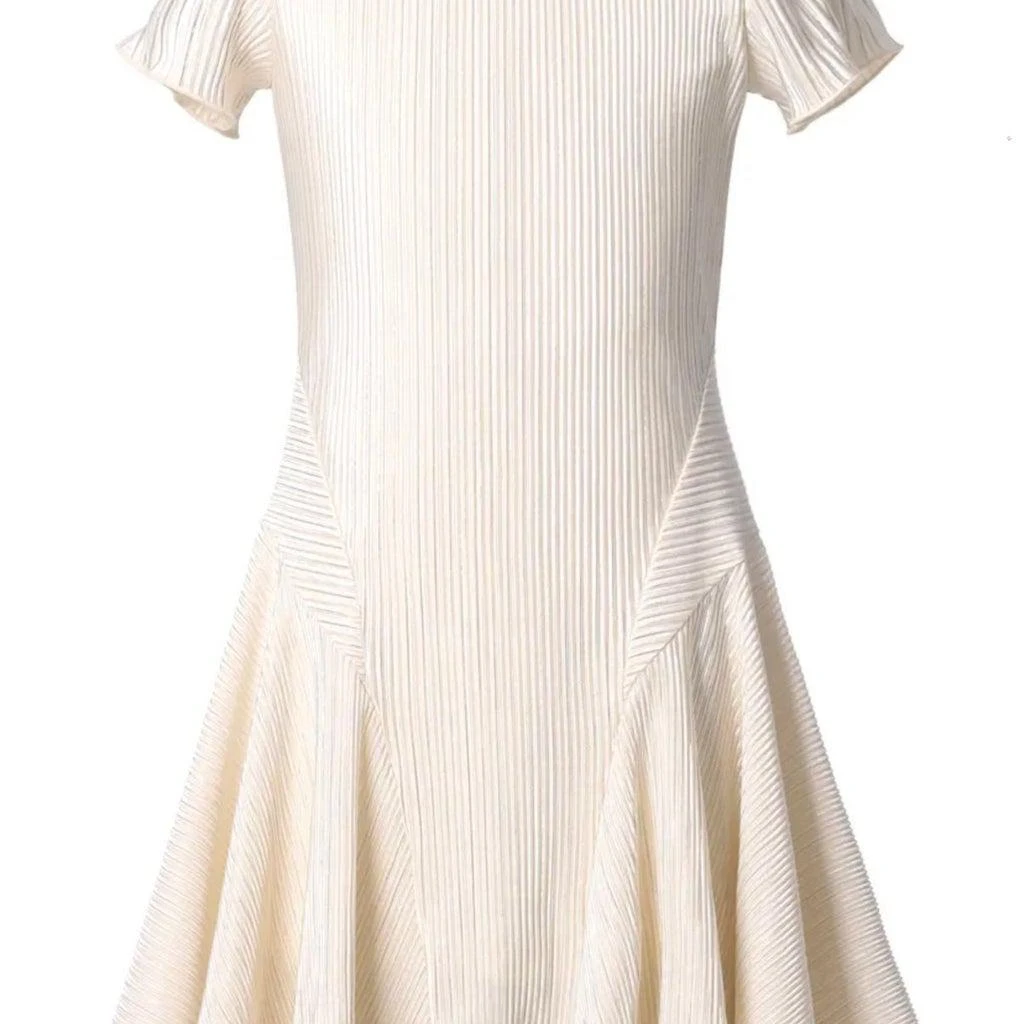 Girl's Hannah Banana Kids' Pliss Dress, Size 14 - White