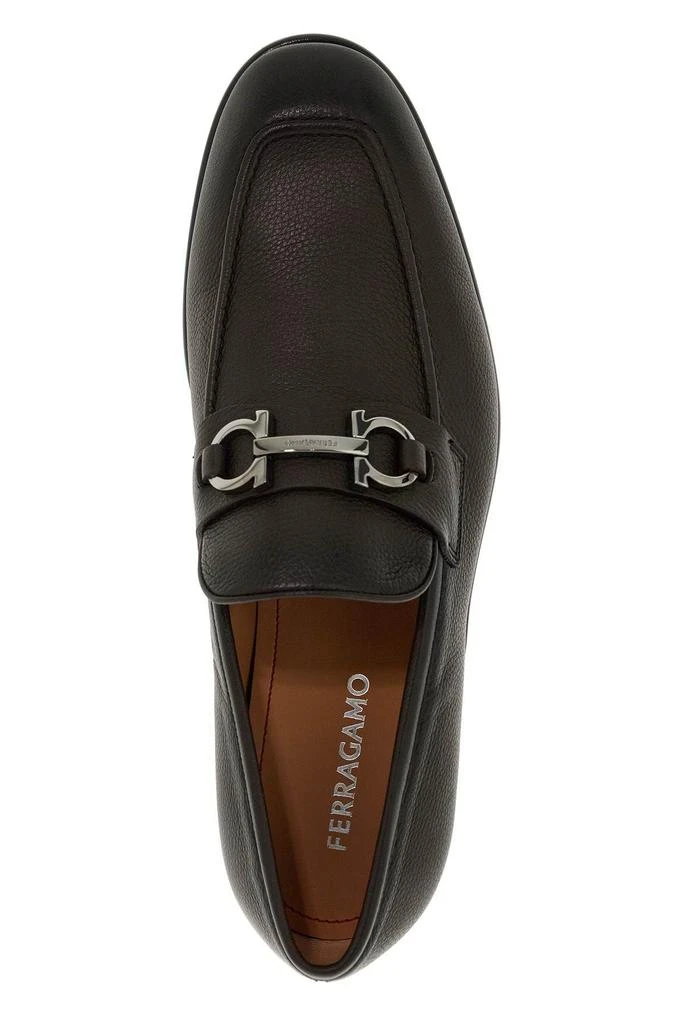 Salvatore Ferragamo Ferragamo Gancini-Trim Leather Moccasins 1