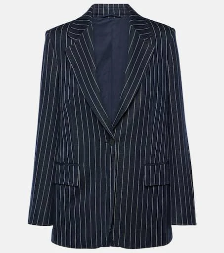 Max Mara Aceri pinstripe jersey blazer 1