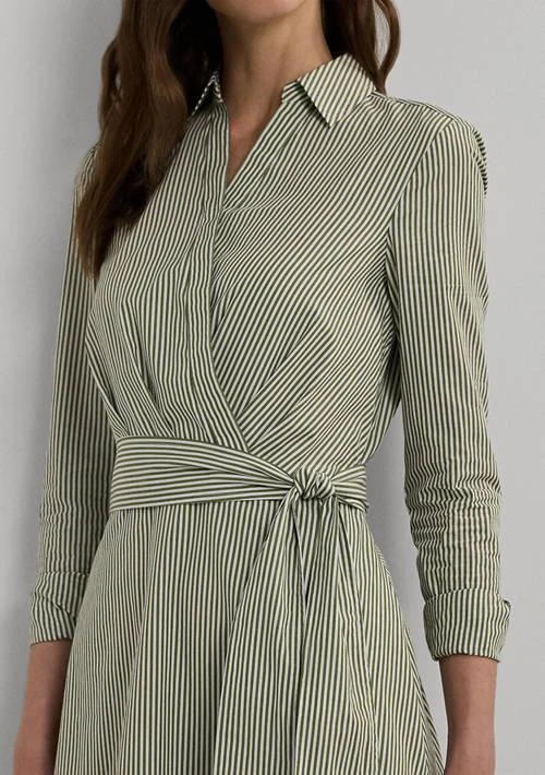 Ralph Lauren Ralph Lauren Striped Surplice Broadcloth Midi Dress 3