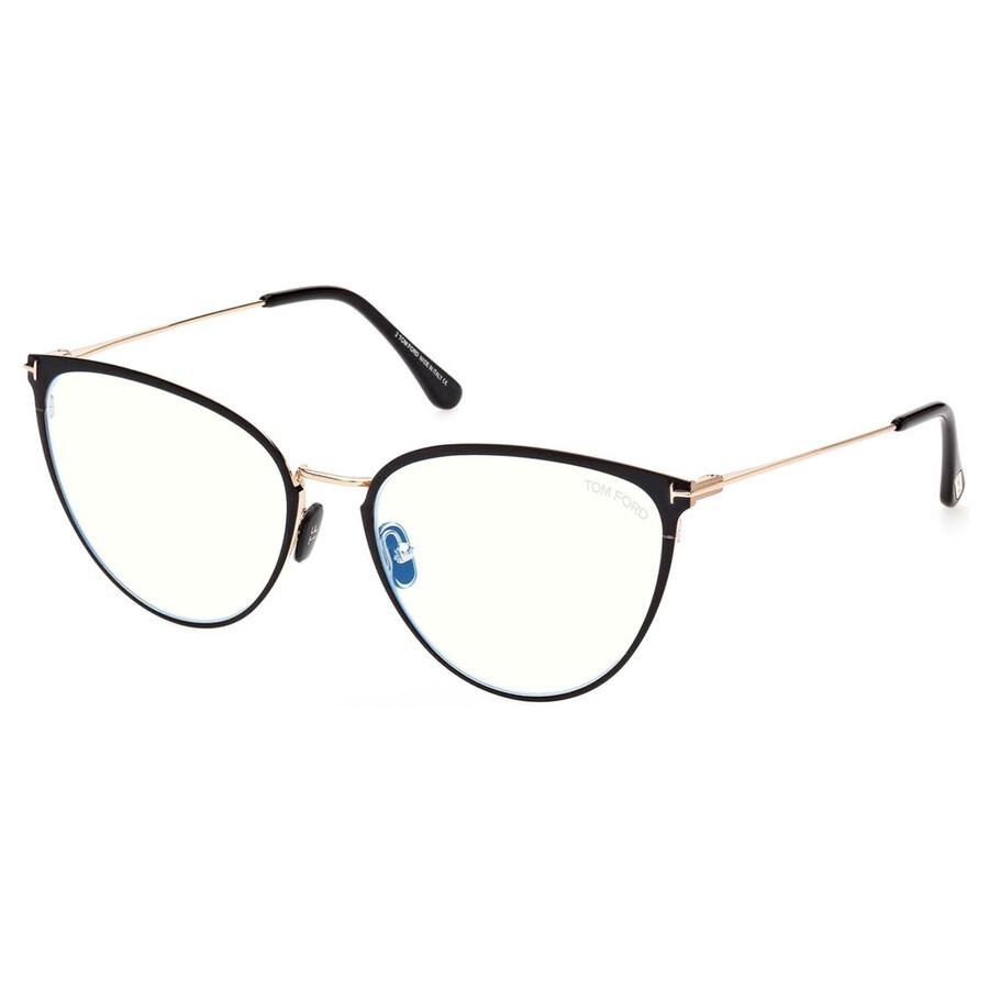 Tom Ford Blue Light Block Cat Eye Ladies Eyeglasses FT5840-B 001 56