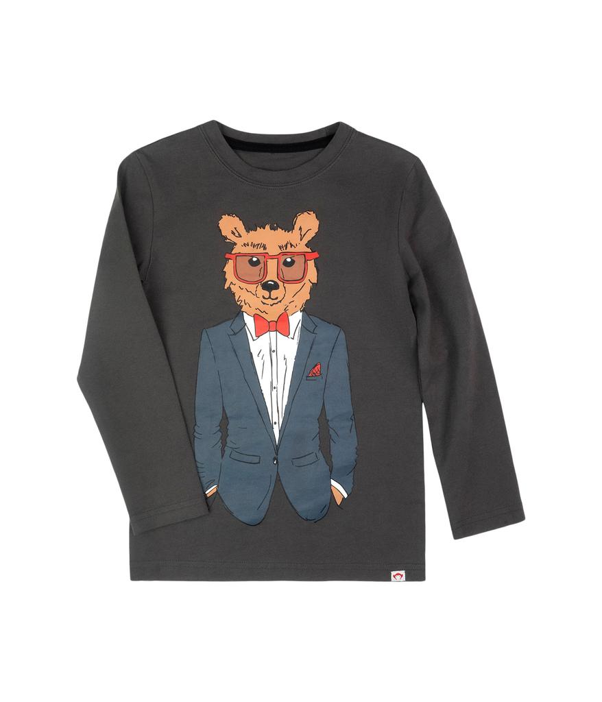 Appaman Kids Mr. Bear Long Sleeve Graphic Tee (Toddler/Little Kids/Big Kids)